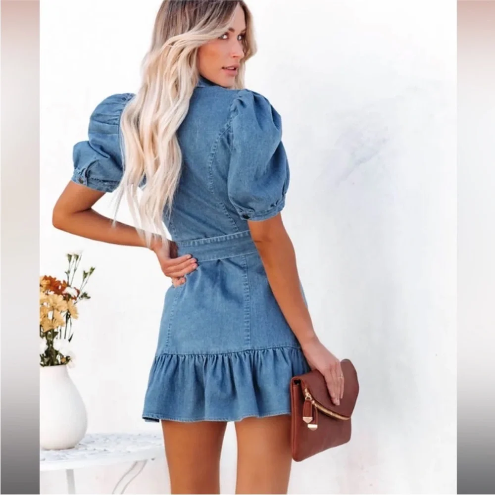 Vici Dallas denim dress small - Picture 4 of 8